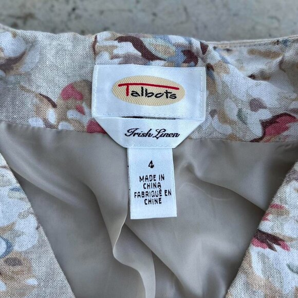 Vintage Talbots 100% Linen Vest Tank Top Shirt Women's Small - Picture 3 of 6